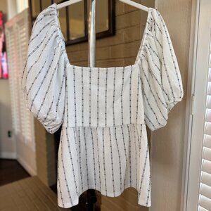 Madewell Puff-Sleeve Empire Top